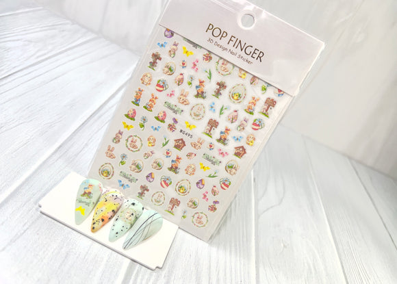 Pastel Easter bunny sticker