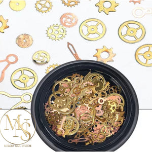 Piezas de reloj coper y oro